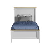 Кровать Квадро-С 90 Белый лак + антик №24 картинка 2 Кровать Квадро-С 90 Белый лак + антик №24 картинка 2